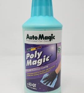 A bottle of Auto Magic Poly Magic car care protective coating.